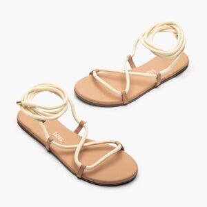 TKEES Tan and Cream Sandals